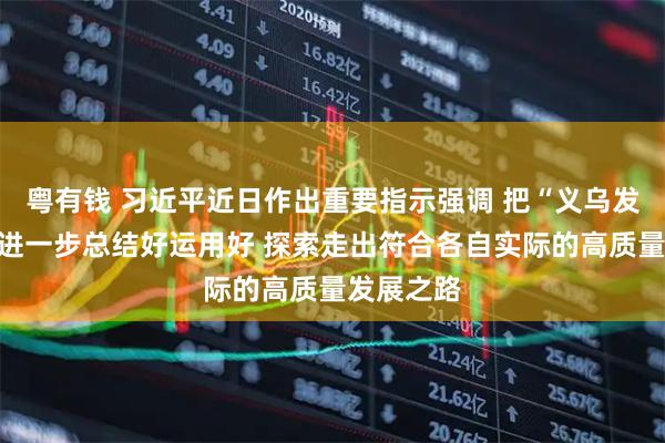 粤有钱 习近平近日作出重要指示强调 把“义乌发展经验”进一步总结好运用好 探索走出符合各自实际的高质量发展之路